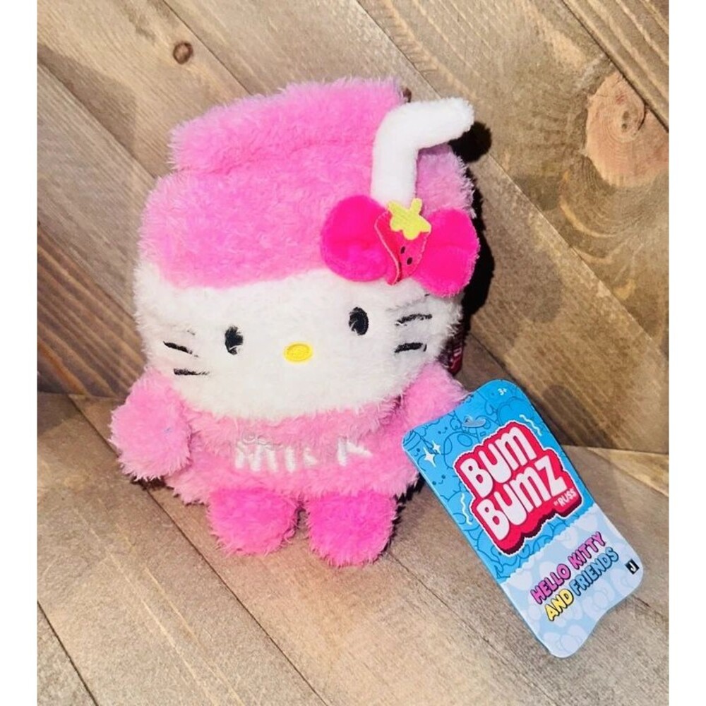 Hello Kitty Plush Bum Bumz Strawberry Milk Toys Stuffy Plushy